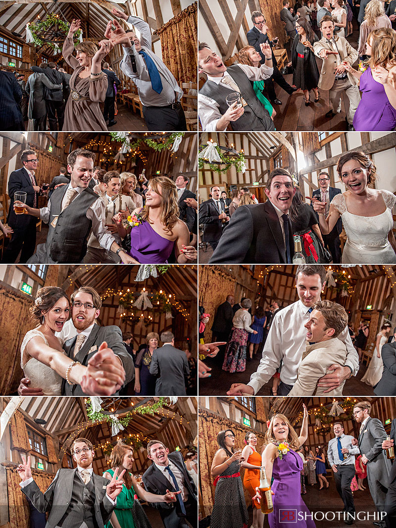 guests dancing at a wedding at gate street barn