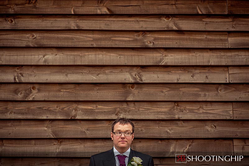 Modern portrait of Groom at Gate Street Barn