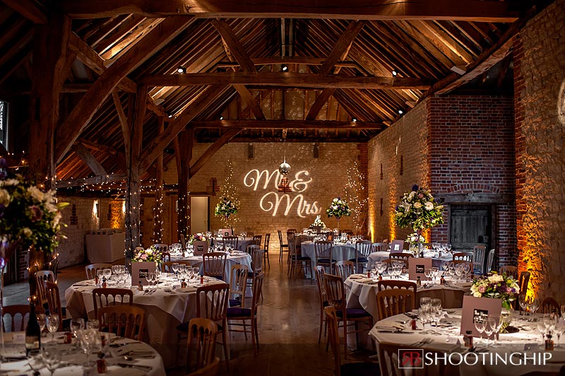 Interior photograph of the Bury Court Barn