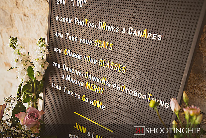 Wedding Ideas of Sandwich Board Order of the Day (2)