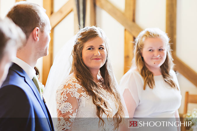 Wedding ceremony at Gate Street Barn