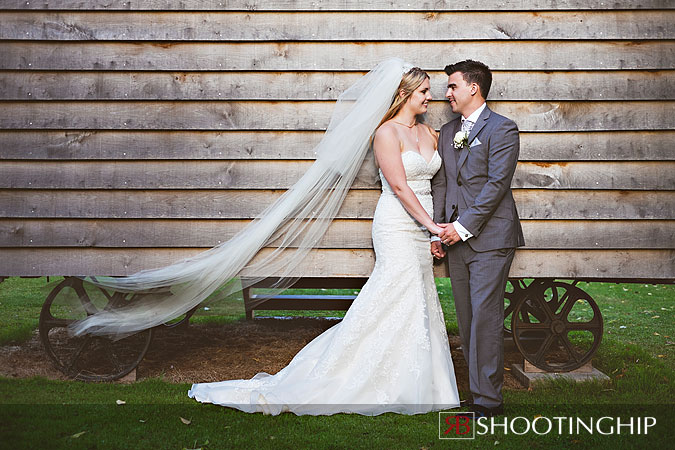 Wedding photo at Tithe Barn