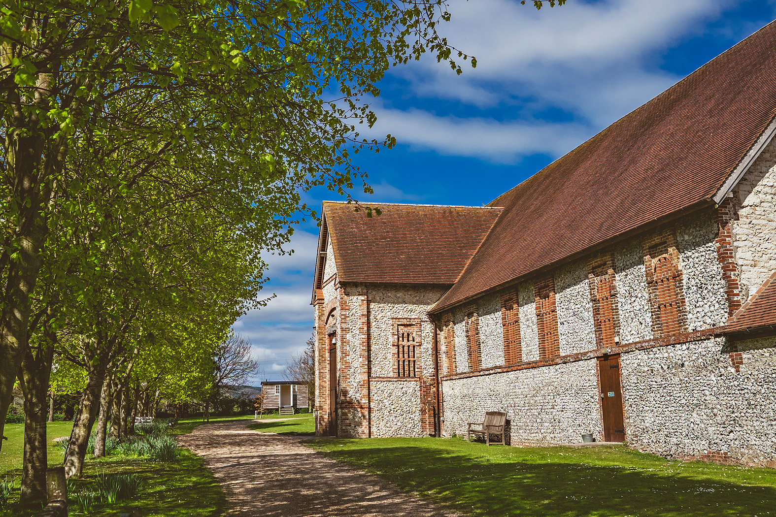 exterior of tithe barn hampshire