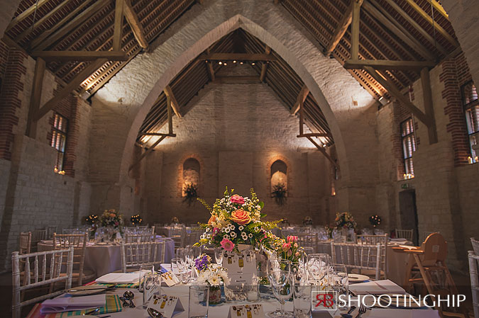 Wedding breakfast at Tithe Barn