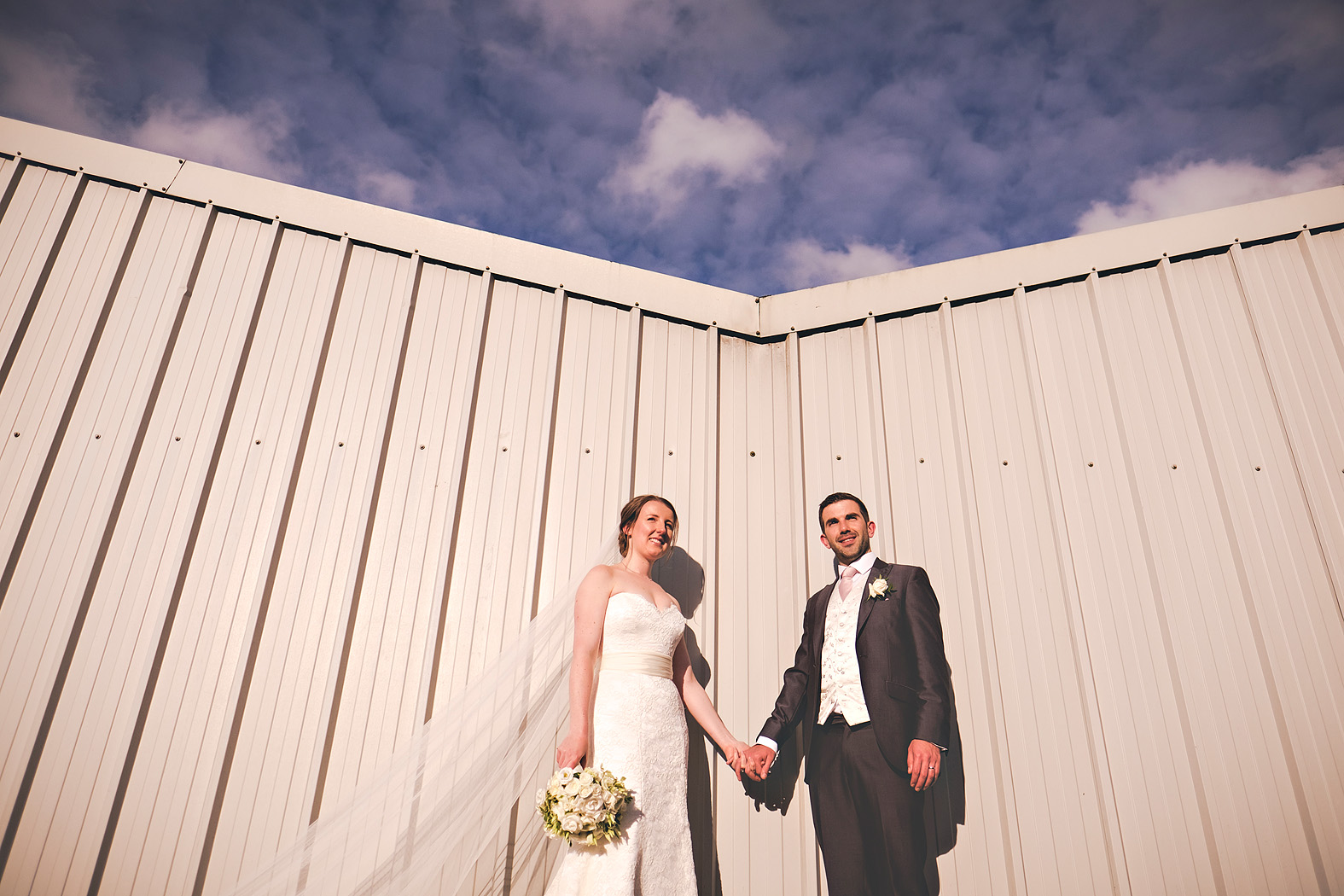 Sarah and James at Tithe Barn