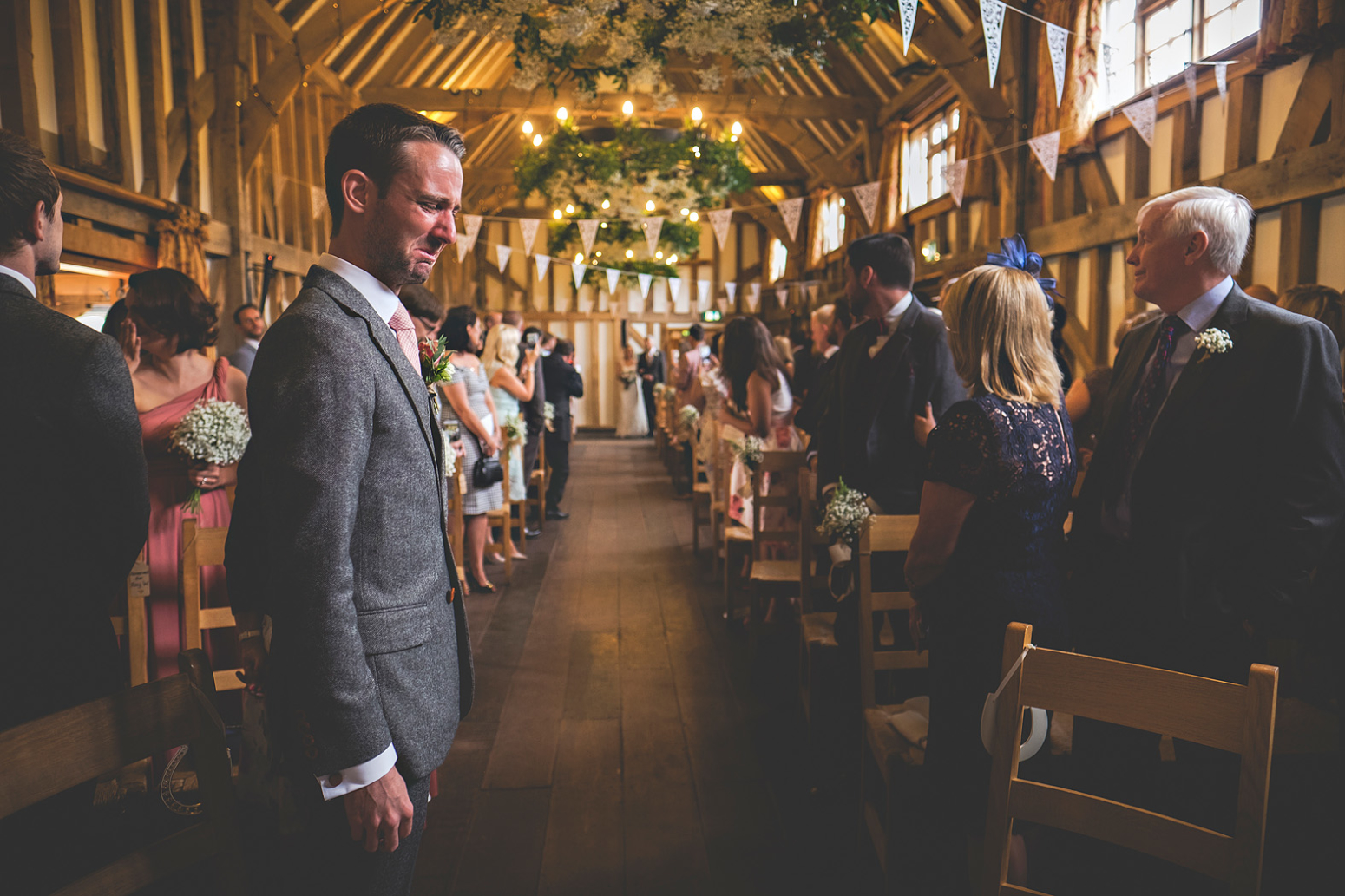 Crying Groom at Gate Street Barn