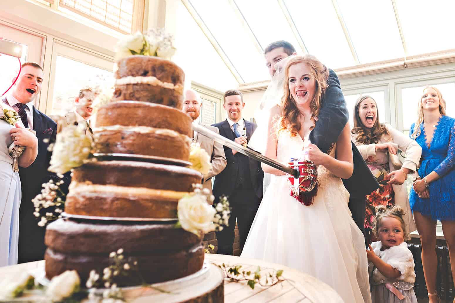 Cake cutting at Gate Street Barn