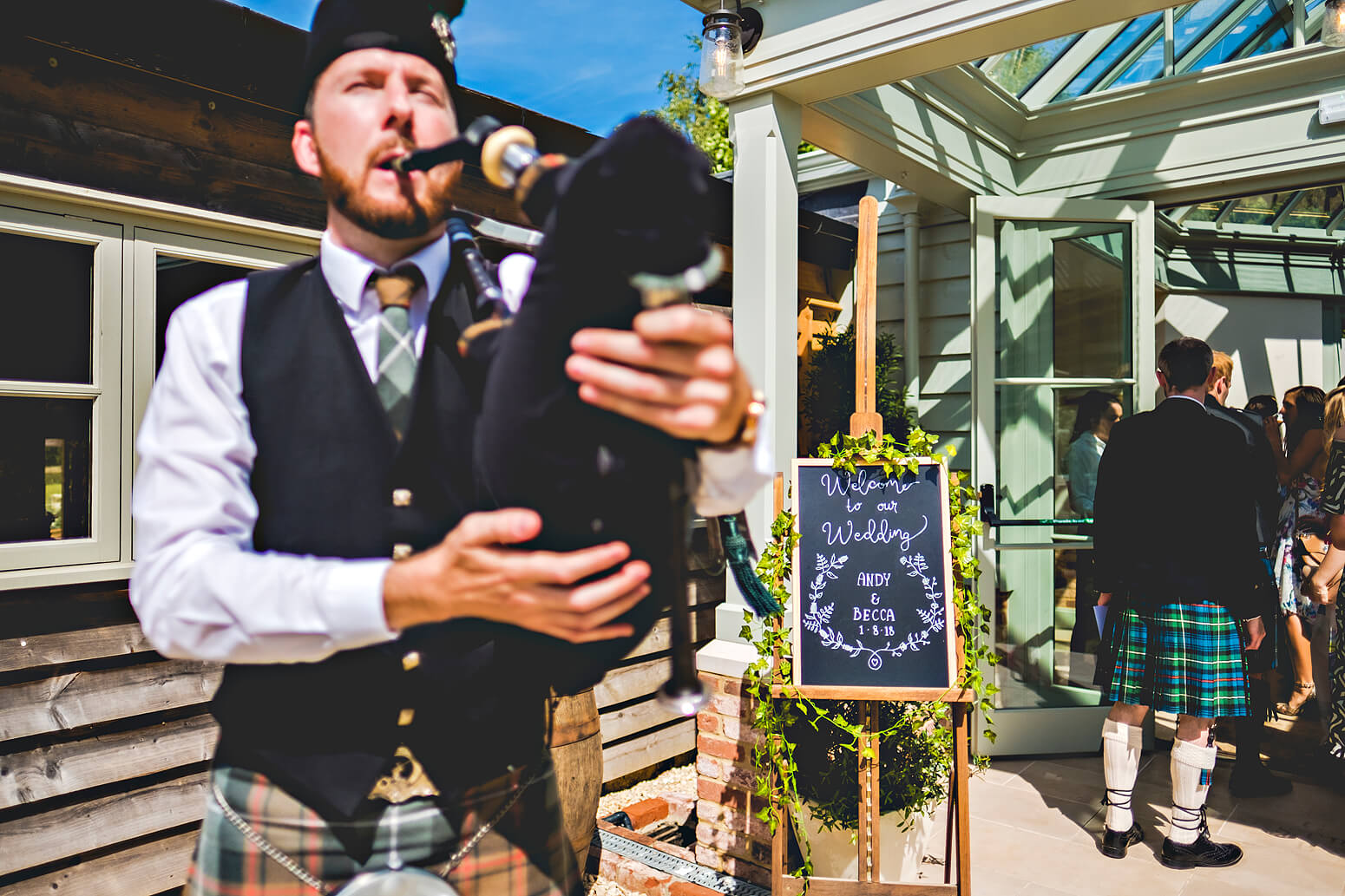 Scottish Piper at Gate Street Barn