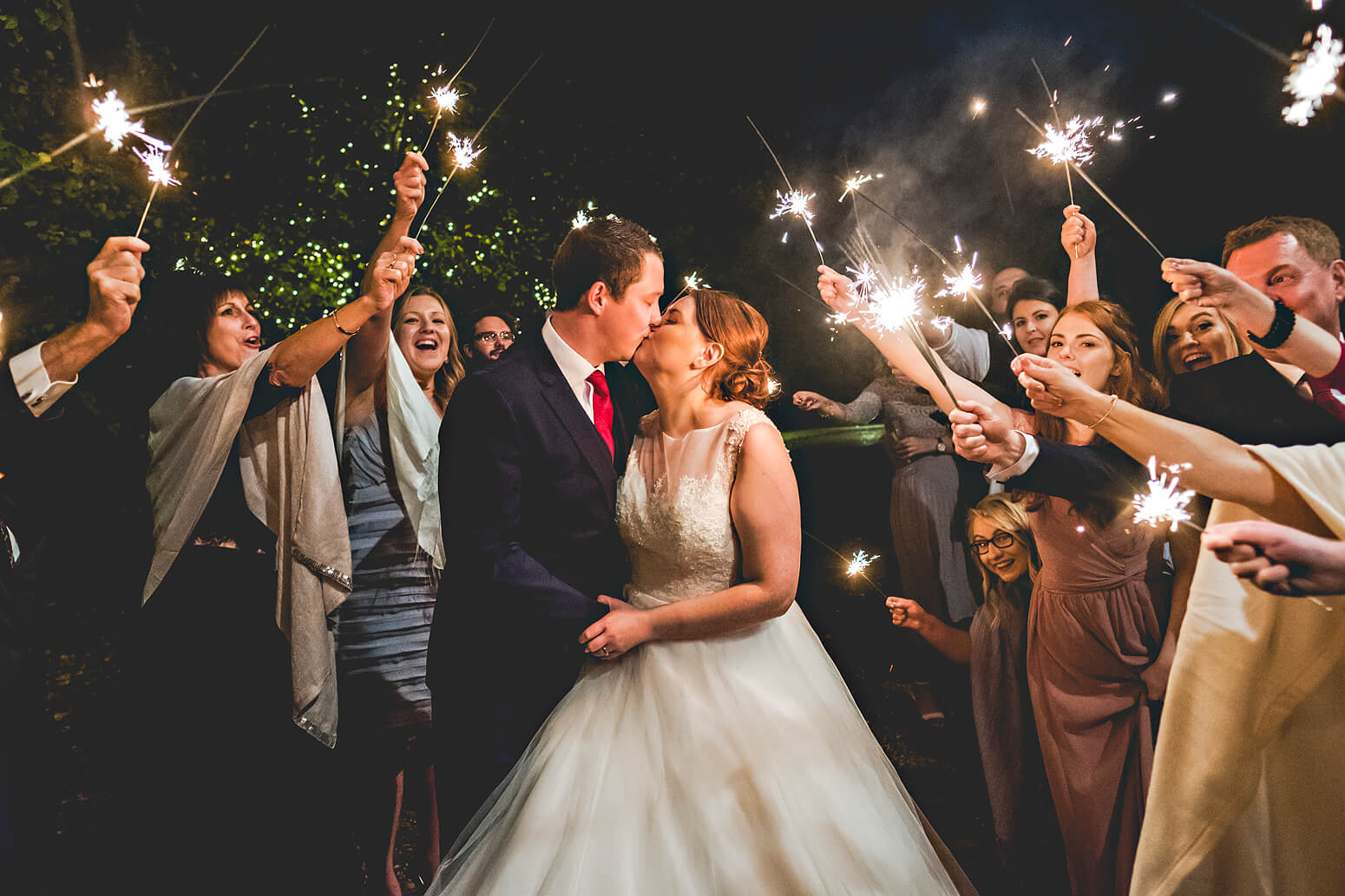 Sparklers at Tithe Barn
