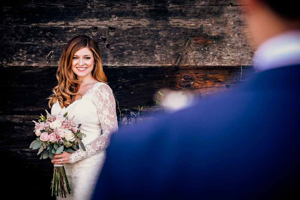 Rustic wedding image at Tithe Barn