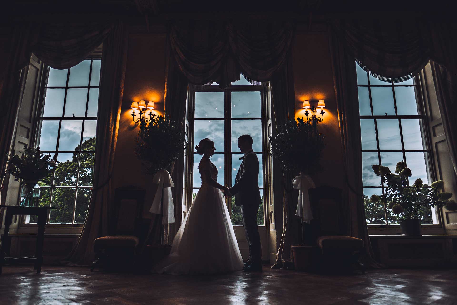 Bride and Groom at Hampton Court House